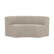 WOOOD Mojo Base eetbank halfronde hoek rugleuning bouclé Beige