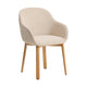 Kave Home Meila eetkamerstoel met arm chenille Beige