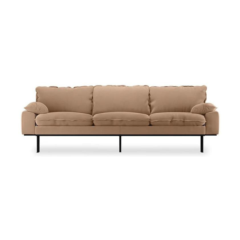 HKliving Retro 4-zitsbank Corduroy Rib Brown