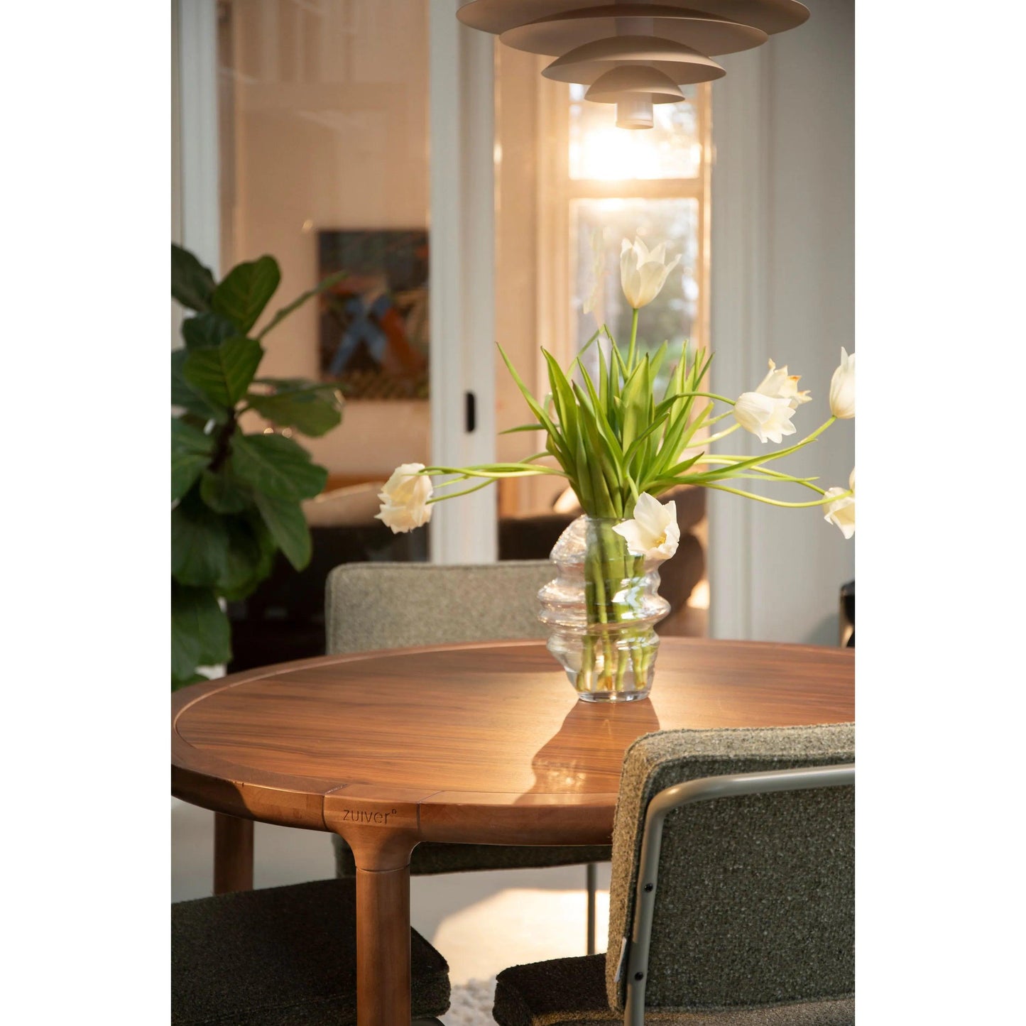 Zuiver Storm eettafel Ø128 cm Walnoot