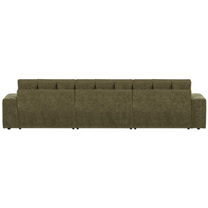 WOOOD Second Date chaise longue bank rechts velvet Groen