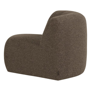WOOOD Mojo Base bank hoekelement rond bouclé Bruin Melange