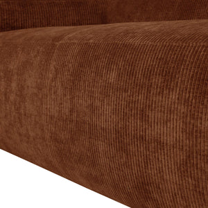 WOOOD Mojo Base 2-zits bank arm links rib Roestbruin