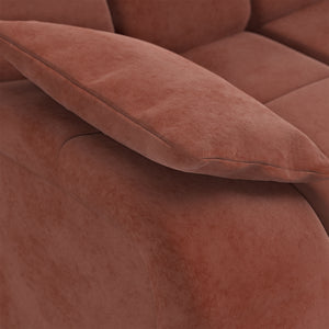 HKliving Wave bank left low arm Royal Velvet Magnolia