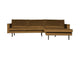 WOOOD Rodeo bank chaise longue rechts velvet Honinggeel