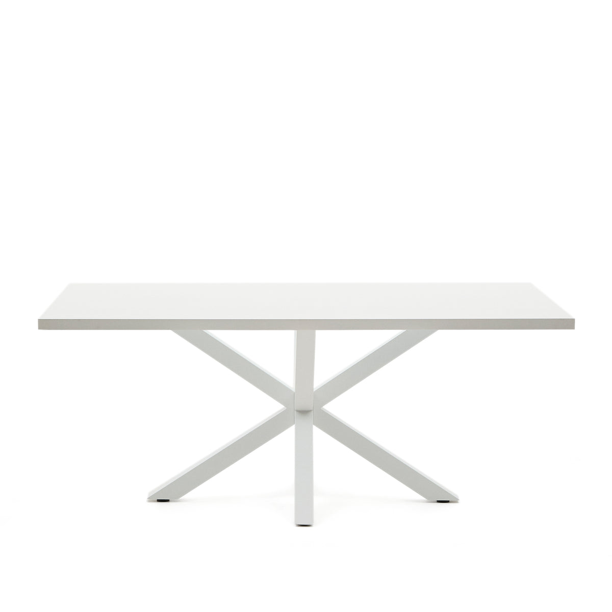 Kave Home Argo eettafel rechthoek 200x100 cm White/White