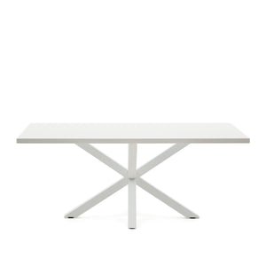 Kave Home Argo eettafel rechthoek 200x100 cm White/White