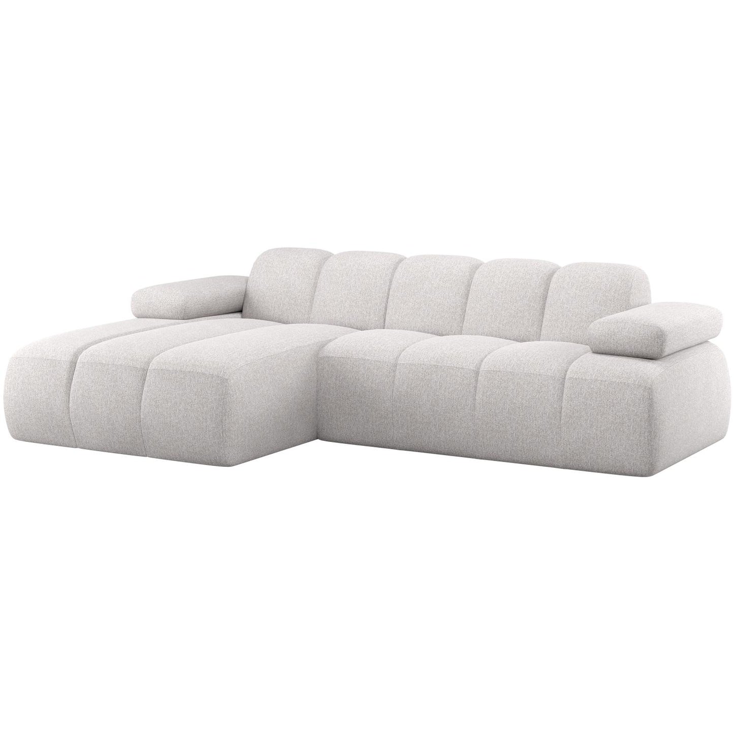 WOOOD Mojo chaise longue bank links bouclé Ecru melange