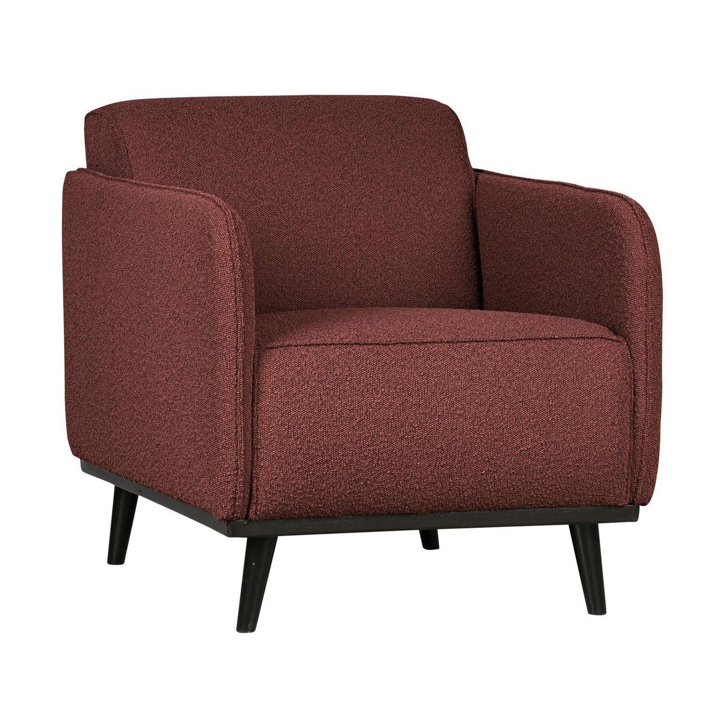 WOOOD Statement fauteuil met arm Bouclé Kastanjebruin