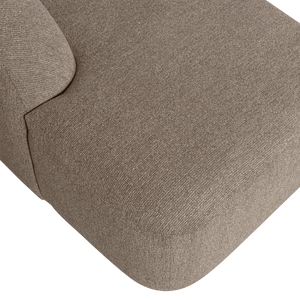WOOOD Sloping U-vorm bank Lichtbruin Melange
