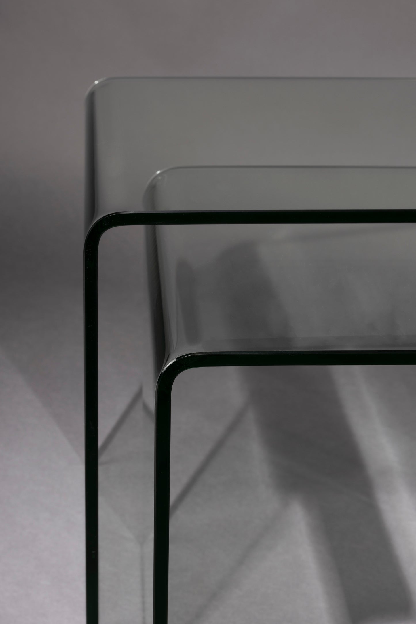 Dutchbone Vetro bijzettafel set van 2 Transparant