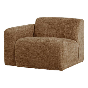 WOOOD Mojo Base 1-zits bank arm links wollig Honinggeel