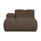 WOOOD Mojo chaise longue bank arm links bouclé Bruin Melange