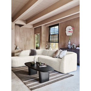 WOOOD Sloping hoekbank links Pearl Melange