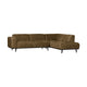WOOOD Statement hoekbank rechts Structure Velvet Brass