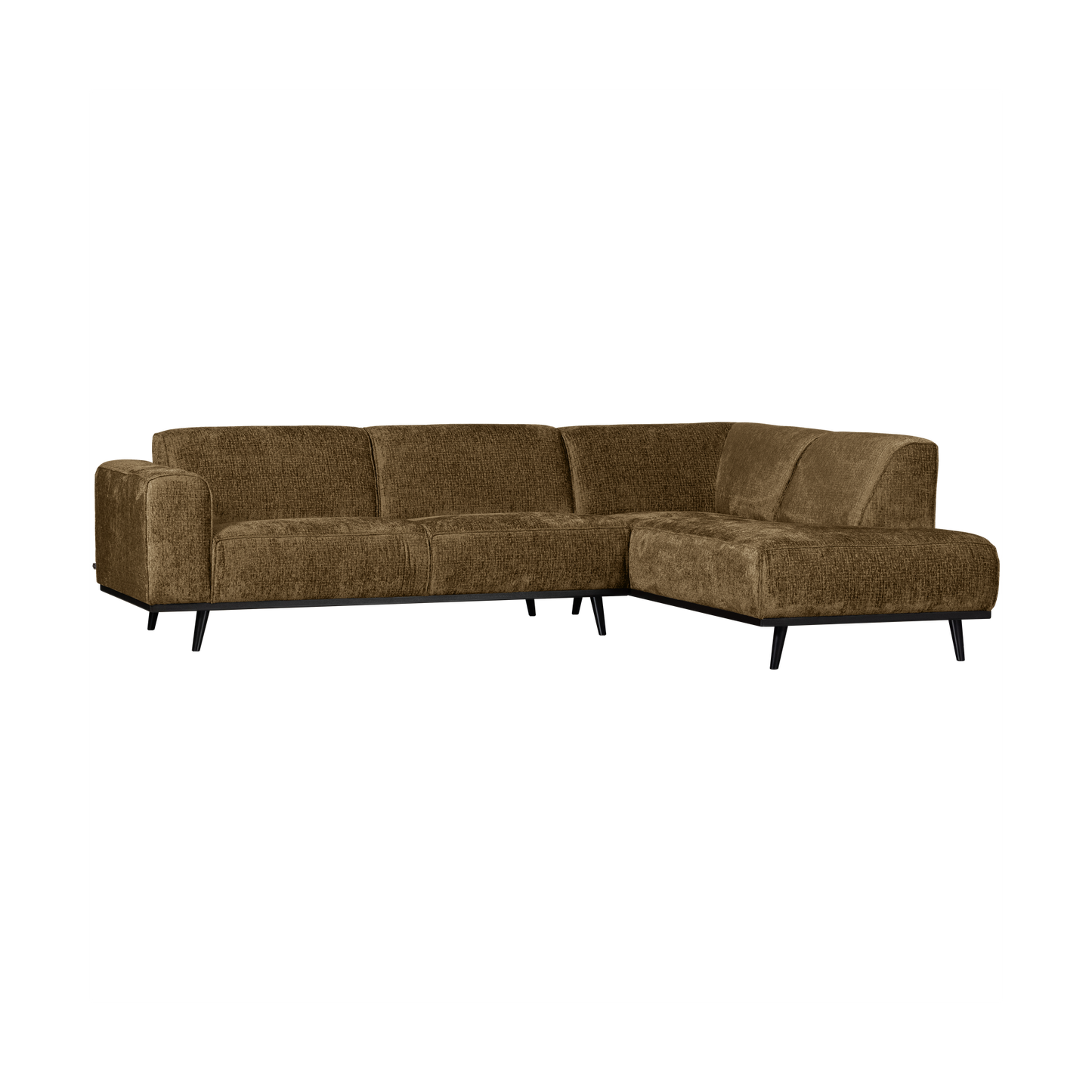 WOOOD Statement hoekbank rechts Structure Velvet Brass