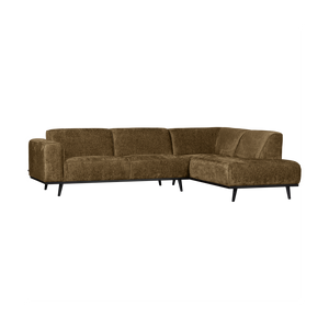 WOOOD Statement hoekbank rechts Structure Velvet Brass