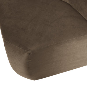 WOOOD Mojo Base eetbank hoek met rugleuning fluweel Taupe