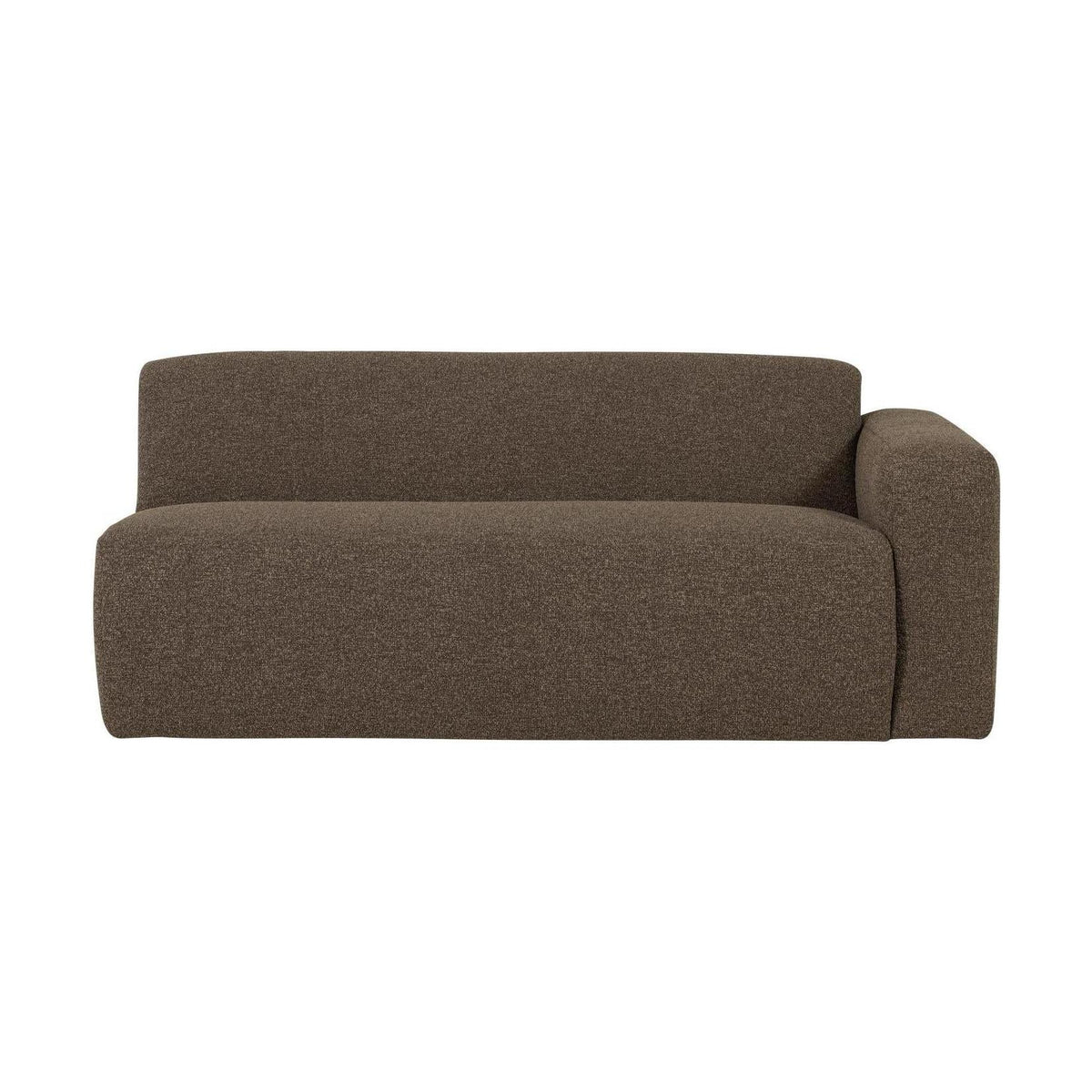WOOOD Mojo Base 2-zits bank arm rechts bouclé Bruin