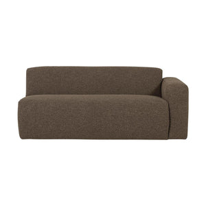 WOOOD Mojo Base 2-zits bank arm rechts bouclé Bruin