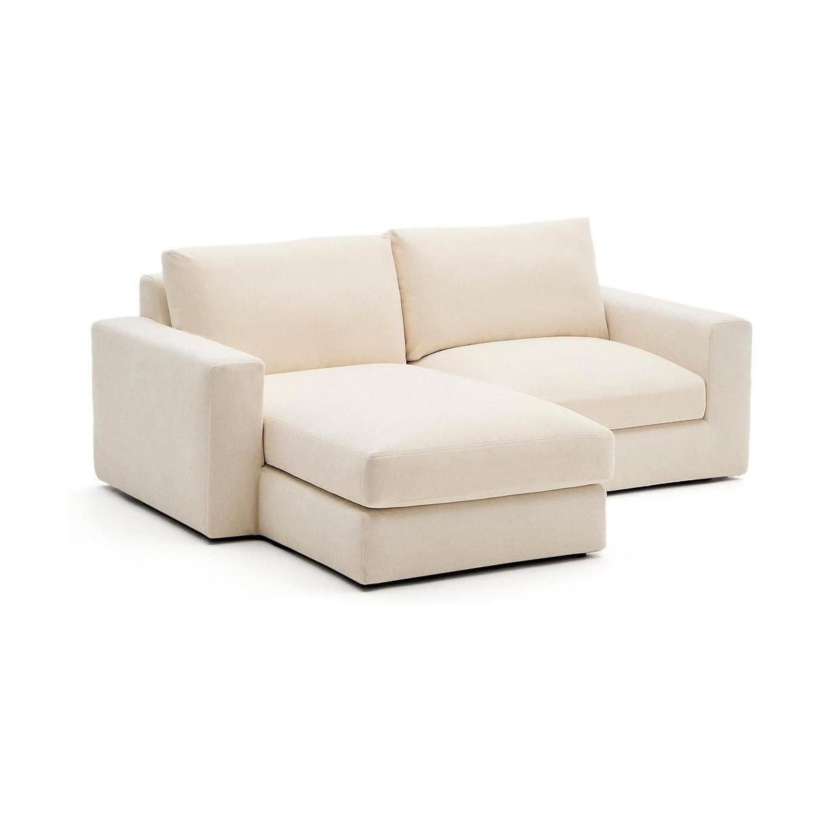 Kave Home Alea 3-zitsbank met chaise longue links Ecru