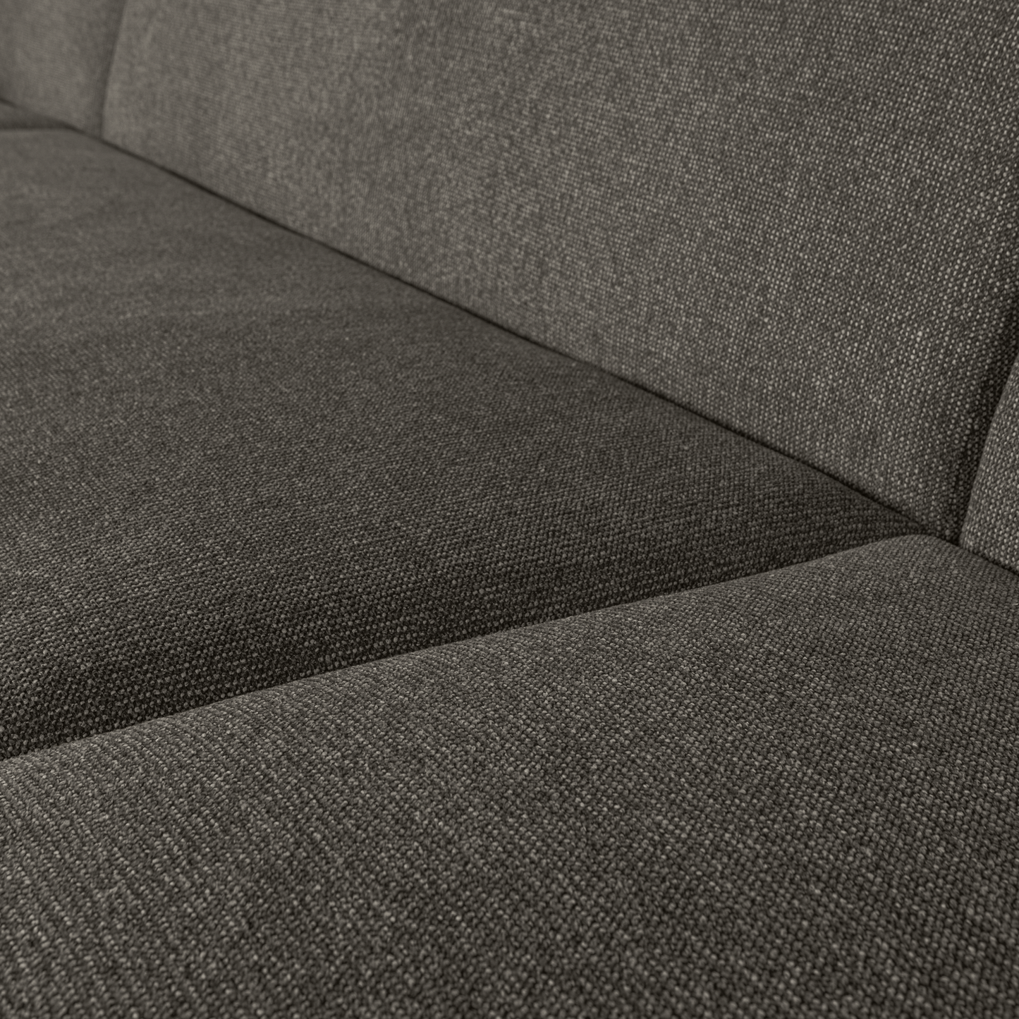 WOOOD Sloping U-vorm bank Grijs/Zwart Melange