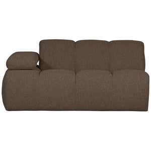 WOOOD Mojo 1,5-zits bank arm links bouclé Bruin Melange