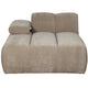 WOOOD Mojo chaise longue bank arm links ribstof Donkerzand