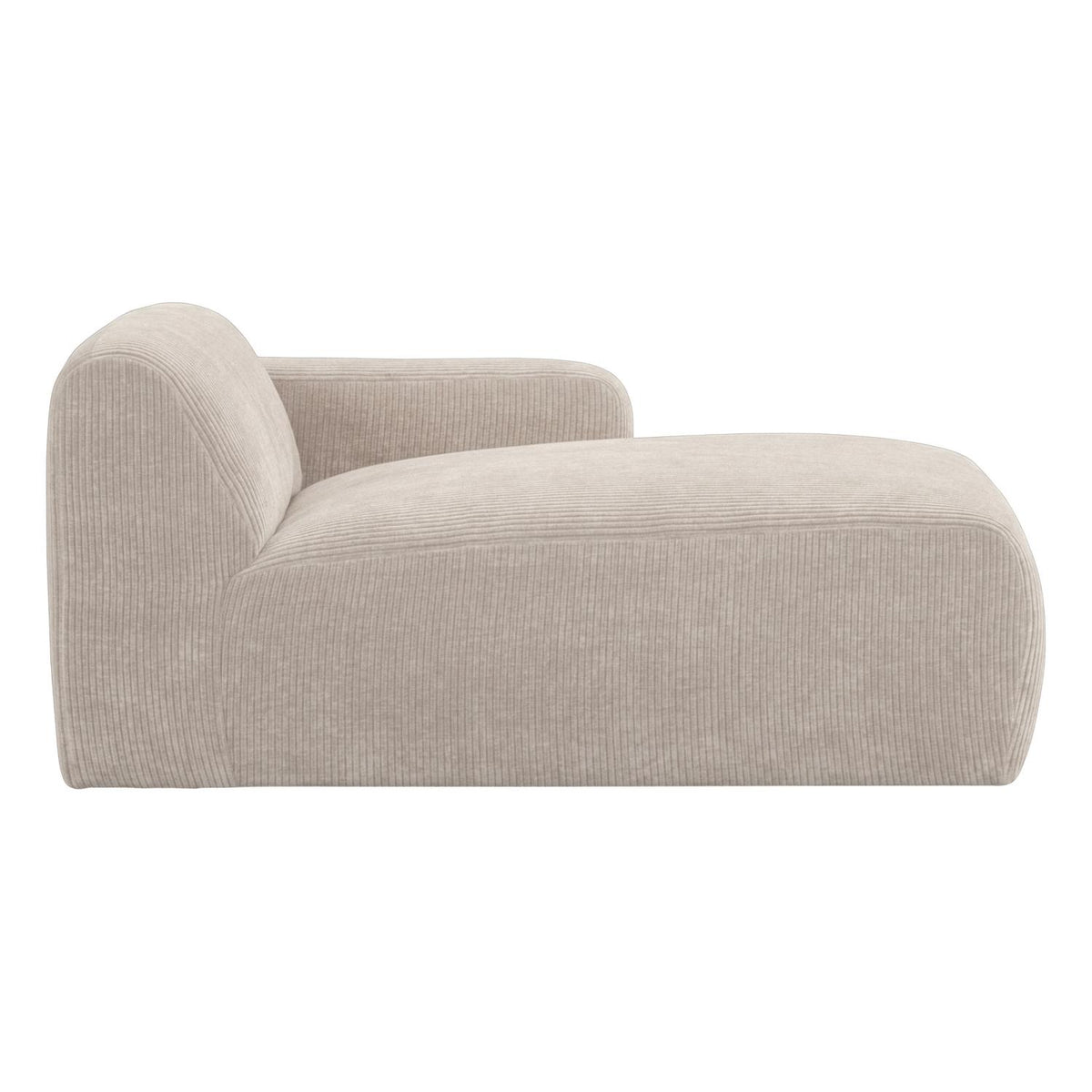 WOOOD Mojo Base chaise longue bank arm rechts rib Ecru