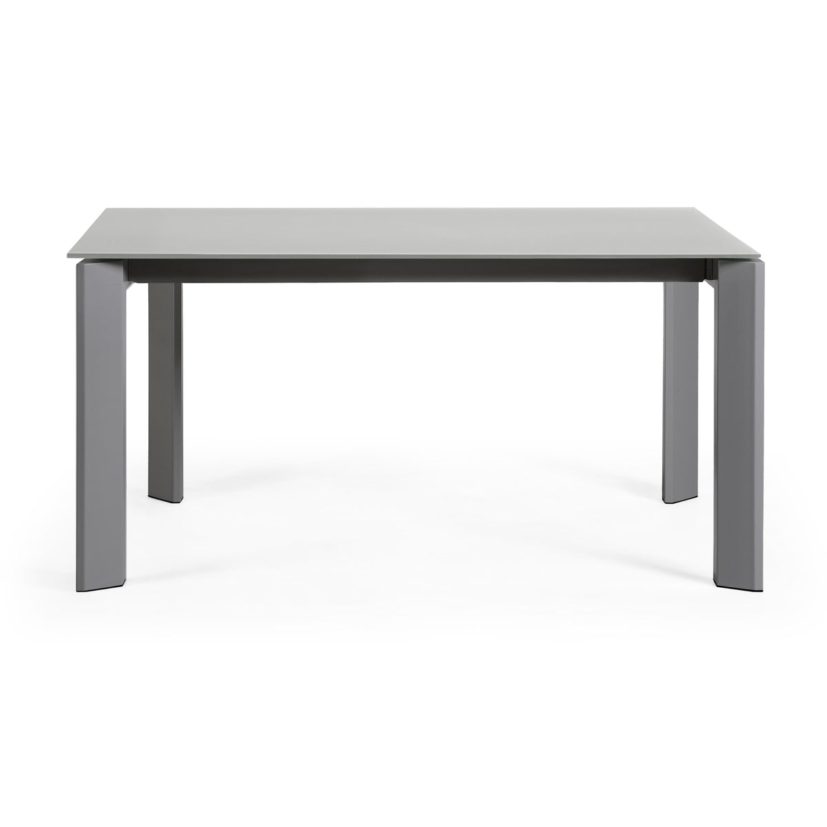 Kave Home Axis eettafel uitschuifbaar 160/220x90m cm Glas/Grijs