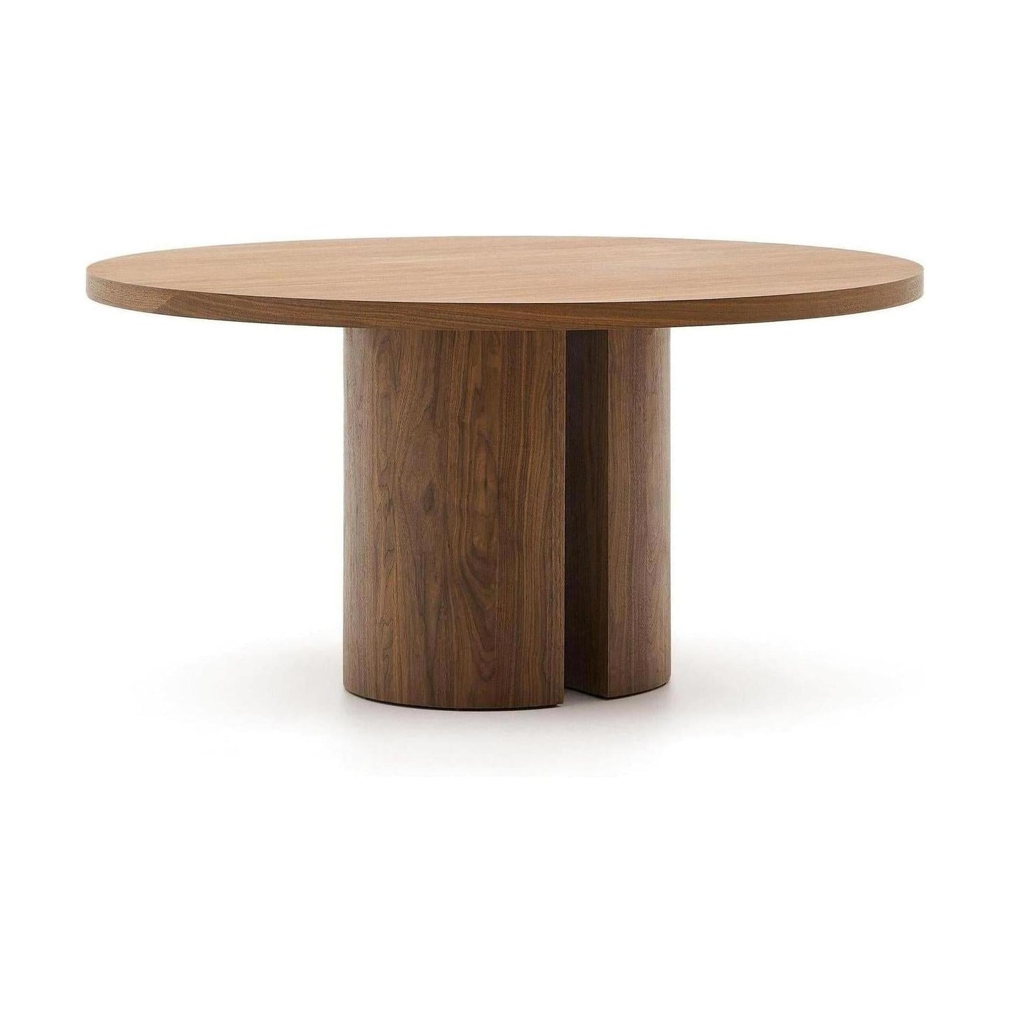 Kave Home Nealy eettafel Ø150 cm Walnoot