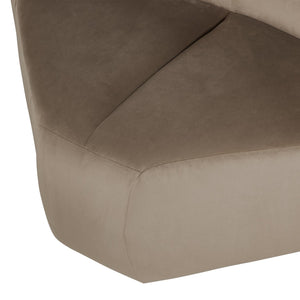 WOOOD Mojo bank hoekelement rond velvet Khaki