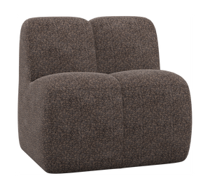 WOOOD Mojo eetbank 84 cm met rugleuning Wollig Bruin