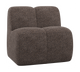 WOOOD Mojo eetbank 84 cm met rugleuning Wollig Bruin