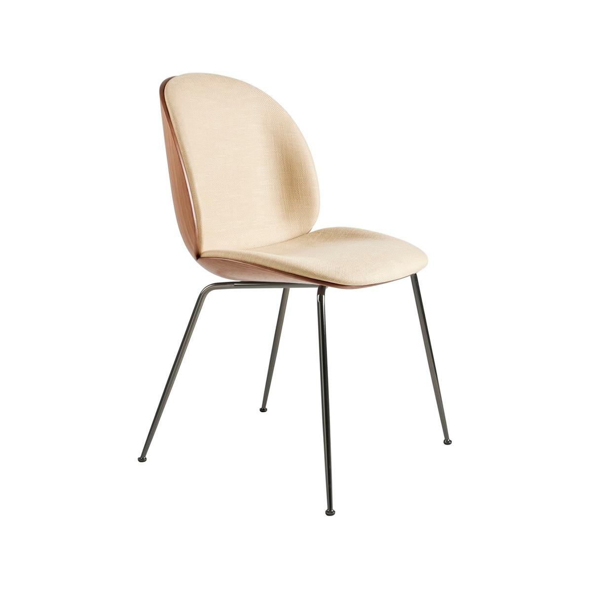 Gubi Beetle 3D Veneer eetkamerstoel Walnut gestoffeerd Dedar Flair 134