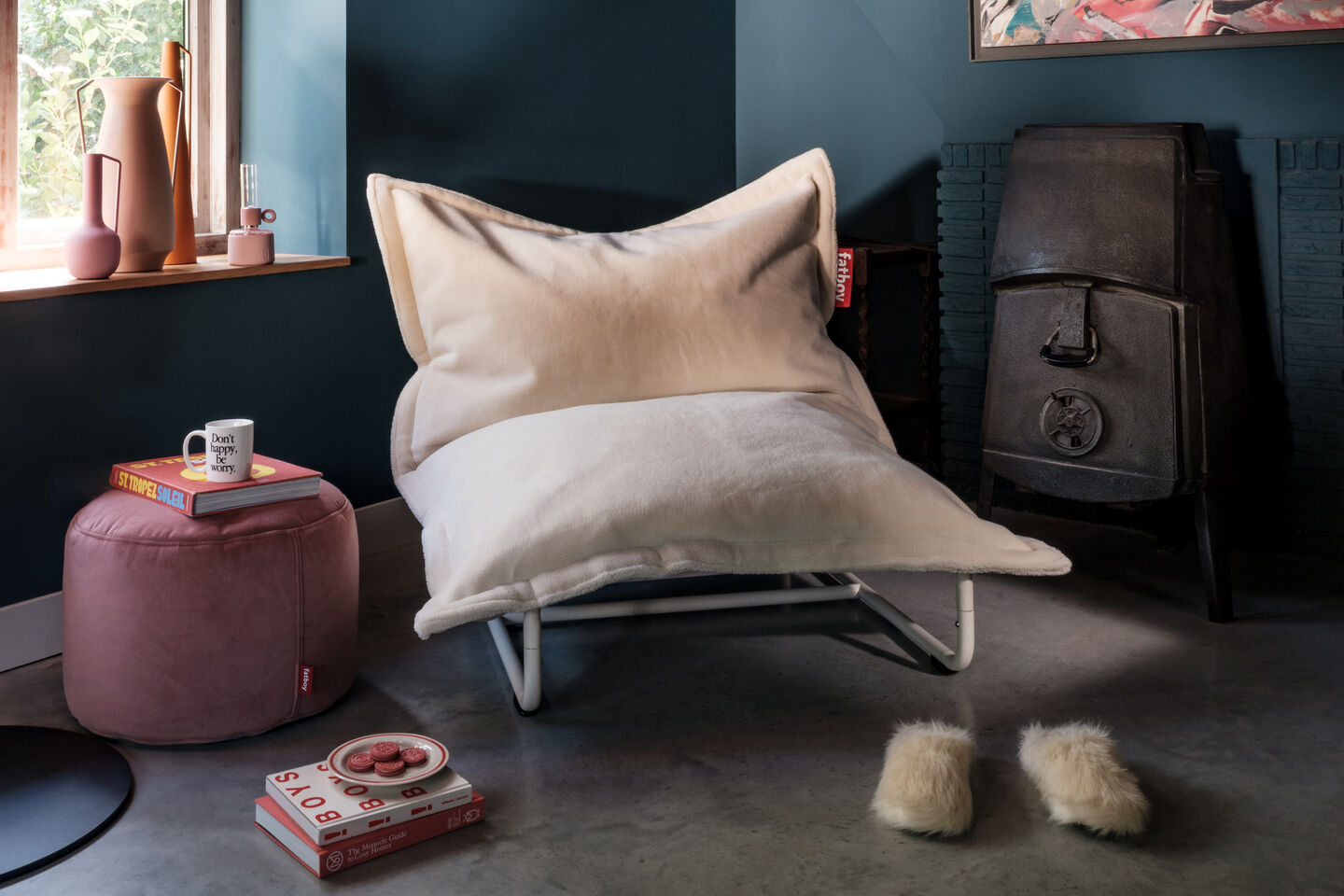 Fatboy Beanbase fauteuil Whipped Creme