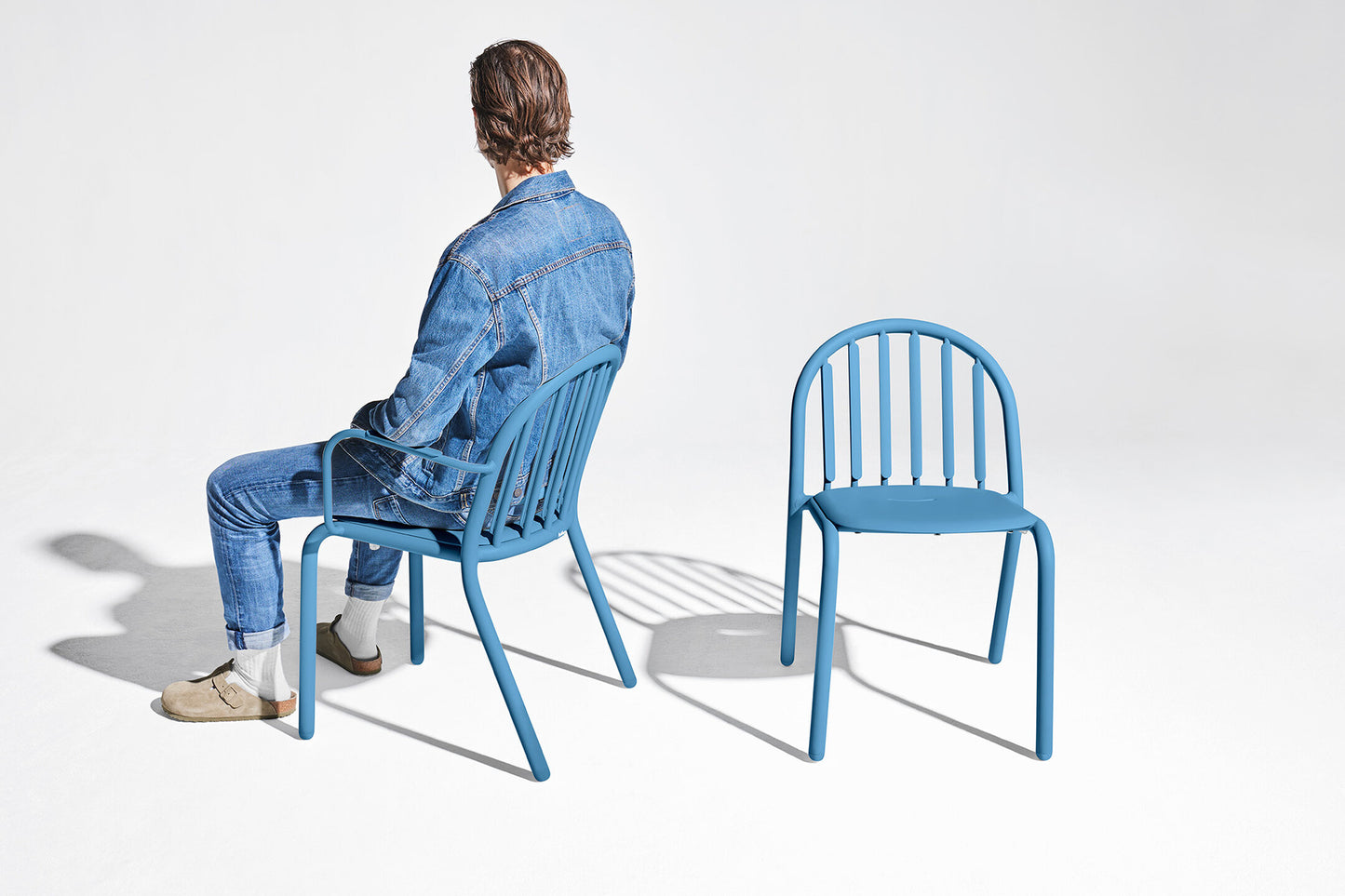 Fatboy Fred's tuinstoel met arm Wave Blue