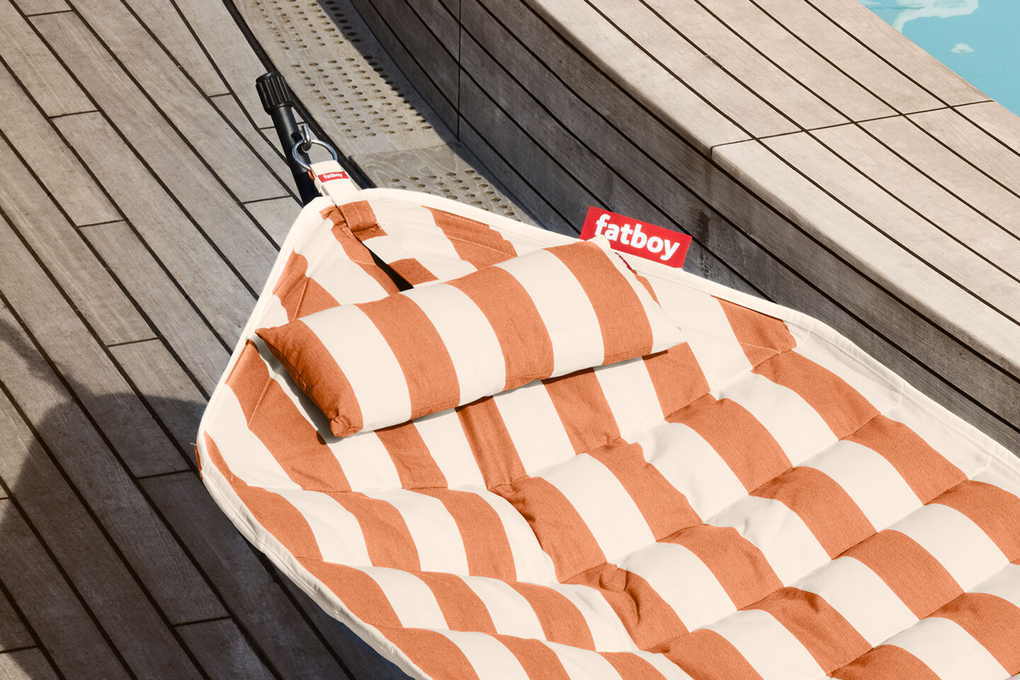 Fatboy Headdemock Superb kussen Stripe Orange Creme
