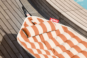 Fatboy Headdemock Superb kussen Stripe Orange Creme