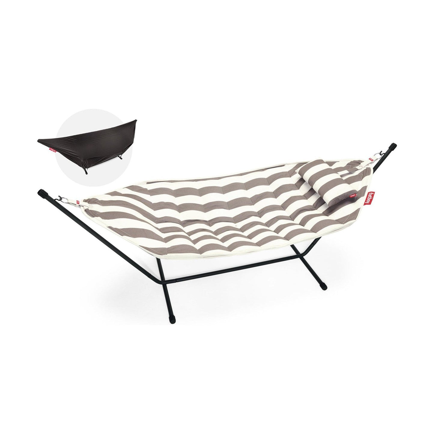 Fatboy Headdemock Superb Deluxe zwart Stripe Cacao