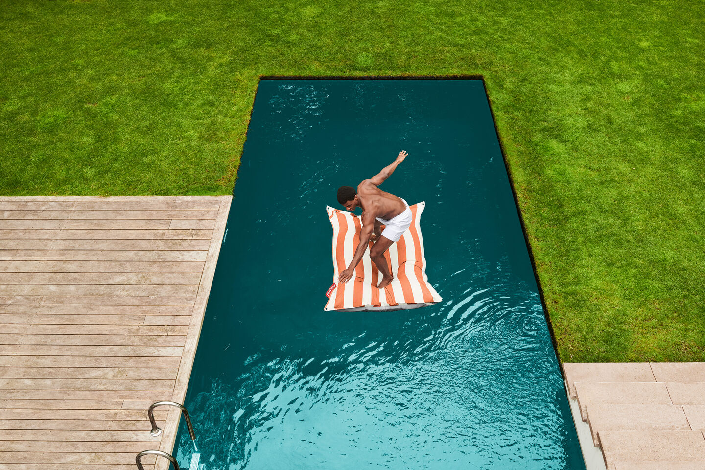 Fatboy Original Floatzac zitzak Stripe Orange Creme