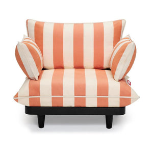 Fatboy Paletti loungestoel met arm Stripe Orange Creme