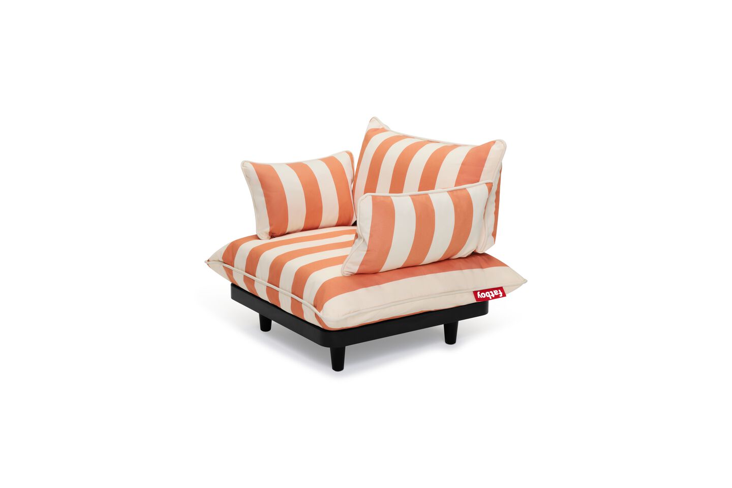 Fatboy Paletti loungestoel met arm Stripe Orange Creme