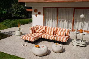 Fatboy Paletti loungestoel Stripe Orange Creme