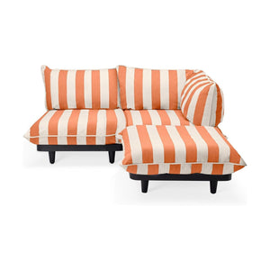 Fatboy Paletti tuinbank medium rechts Stripe Orange Creme
