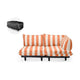 Fatboy Paletti tuinbank klein rechts Stripe Orange Creme