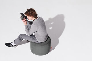 Fatboy Point poef canvas recycled Charcoal Grey