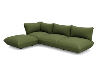 Fatboy Sumo hoekbank links recycled cord Boucle Leaf Green
