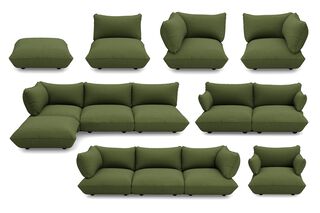 Fatboy Sumo hoekbank links recycled cord Boucle Leaf Green