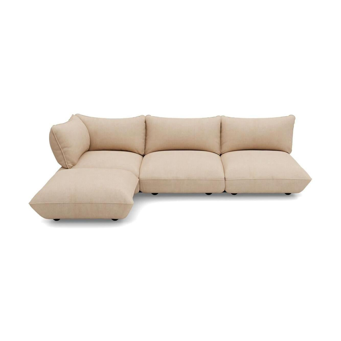 Fatboy Sumo hoekbank links recycled cord Beige